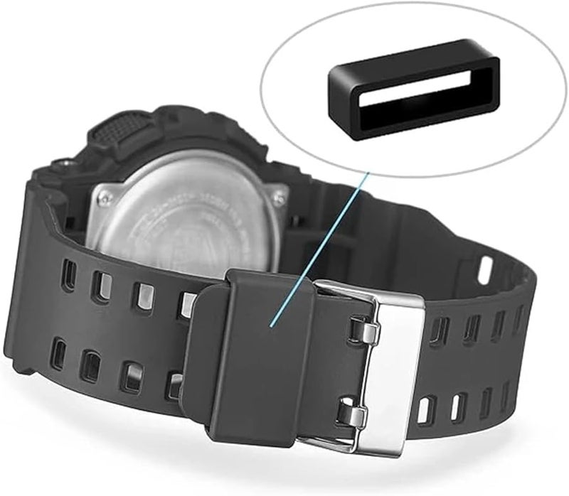 16mm Gray Silicone Watch Band Holder 30Pcs Replacement Fastener Rings Retainers - Image 3